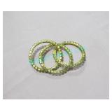 LOT, APRX 160 PCS, GOLD TRINITY NAPKIN RINGS