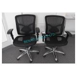 2X, BLACK MESH OFFICE CHAIRS