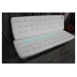 1X, 74" WHITE BARCELONA LOUNGE SEAT