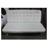 1X, 60" WHITE BARCELONA LOUNGE SEAT