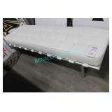 1X, 72" WHITE PADDED BENCH