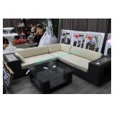 1X, 118" x 42" L-SHAPED PATIO SEATING (NOTES)
