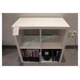 1X, 30" x 30" 4-SECTION WHITE SHELVING UNIT