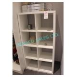 1X, 30" x 58" 8-SECTION WHITE SHELVING UNIT