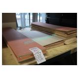 LOT, ASST 1/8 PLY, 15X - 9" X 48" 10X - 12" X 24"