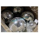 1 LOT, 7X ASST MIRROR BALLS (AS IS)