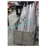 1 LOT, STAGING POLES & RAILS (ALL AS IS) 50+ PCS