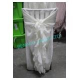LOT, 270PCS IVORY CHIAVARI TOPS W/ FRILLS