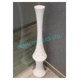 1X, 44"H WHITE CRYSTAL FLOOR VASE
