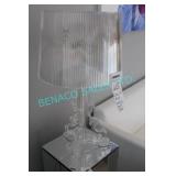 1X, CLEAR ACRYLIC 27"H LAMP W/ ACRYLIC SHADE