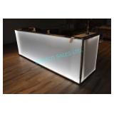1X,120"x35"x43"H SILVER FRAME, ILLUMINATED COUNTER