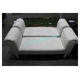 2X, 58"W COSMO CURVED WHITE BENCHES
