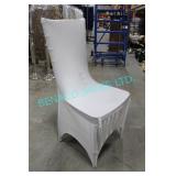 LOT, 147 WHITE SPANDEX CHAIR COVERS