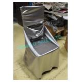 LOT, 340 PCS, SILVER SATIN CHAIR COVERS