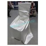 LOT, 160 PCS, IVORY SATIN CHAIR COVERS
