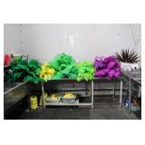 LOT, 1 BIN W/ LIME GREEN FEATHERS (163 PCS)
