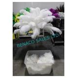 LOT, 1 BIN WHITE FEATHERS (240 PCS)