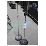 LOT, 2X ROUND BASE MIC STANDS