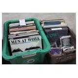 LOT, 2 BINS ASST VINYL RECORDS + CD