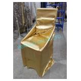 LOT, APRX 345 PCS, SATIN GOLD CHAIR COVERS