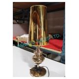 4X,32" H GOLD METAL BASE LAMPS W/ DECO GOLD SHADES