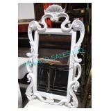 1X, 40" X 24" WHITE ORNATE MIRROR