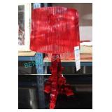 1X, RED 26" H ACRYLIC LAMP W/ ACRYLIC SHADE
