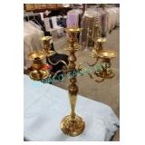 4X, 28" BRASS 4 ARM CANDELABRAS