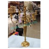 7X, 38" BRASS 4 ARM CANDELABRAS