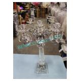 7X, 27" GLASS 4 ARM CANDELABRAS