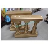 LOT, 30 PCS, 3 POST GOLD PLASTIC RAILING