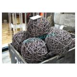 12X, 12" BROWN TWIG SPHERES LARGE SIZE (NO BIN)