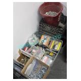 1 LOT, 2 BINS ASST HARDWARE BOLTS, NUTS, SCREWS