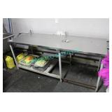 1X, 84" S/S TABLE W/ UNDERSHELF