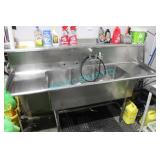 1X, 84" 3 WELL S/S SINK W/ 2X RUN OFFS