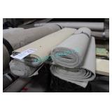 LOT, 4 ROLLS ASST SIZE WHITE CARPET