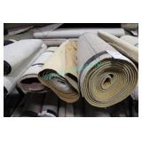 LOT,3 ROLLS MISC BROWN,YELLOW + CAMEL CARPET ROLLS