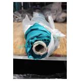 LOT, 1 ROLL APRX 30M SATIN TURQUOISE FABRIC ROLL