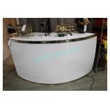 1X, 80" X 30" X 42" CURVED BAR W/ PLEXI GLASS,