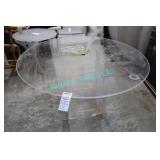 LOT, 27 MISC ACRYLIC TBL TOPS W/ 14 BASES
