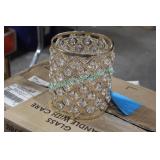 LOT,11PCS GOLD CRYSTAL FRENCH SHADES W/ INSERTS