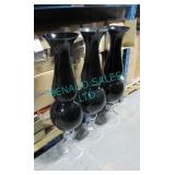 LOT, 11 PCS, 9.5" x 41" BLACK MEZZO VASES