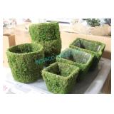 LOT, 3 BINS (APRX 110PCS) MISC MOSS DECO VASES