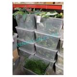 LOT, 9 BINS OF MISC. FAUX GREENERY