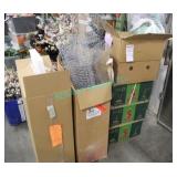 LOT, 4 BOXES OF MOSS, FOAM & CHICKEN COOP