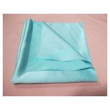 LOT, APRX 95PCS, 19"x19" CAPRI BLUE SATIN NAPKINS