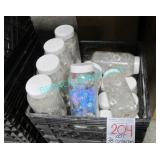 LOT, 38 CONTAINERS W/ CLEAR + COLOUR LOOSE DECOR