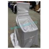 LOT, 360PCS, WHITE SATIN CHAIR COVERS