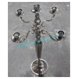 9X, 38" H SILVER ORNATE CANDELABRAS