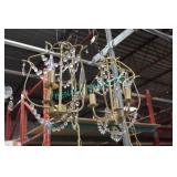 2X, GOLD CRYSTAL CHANDELIERS